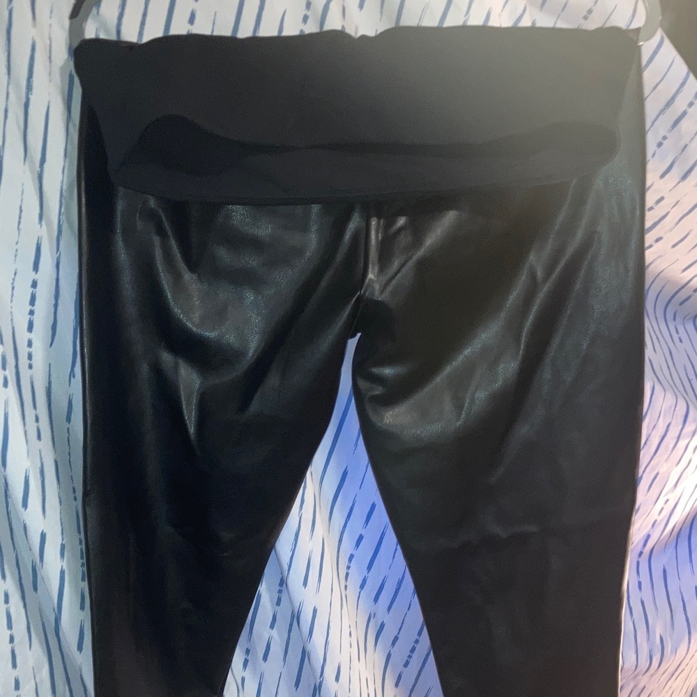 Black Faux Leather Leggings